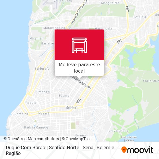 Duque Com Barão | Sentido Norte | Senai mapa