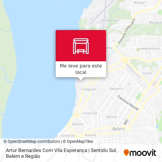 Artur Bernardes Com Vila Esperança | Sentido Sul mapa