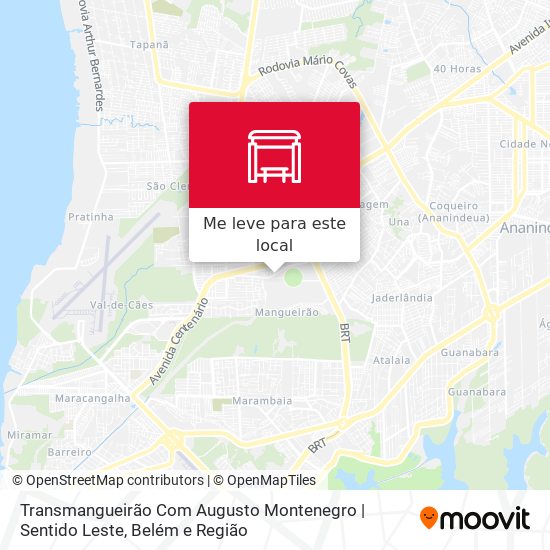 Transmangueirão Com Augusto Montenegro | Sentido Leste mapa