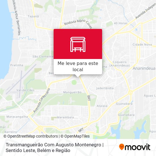Transmangueirão Com Augusto Montenegro | Sentido Leste mapa