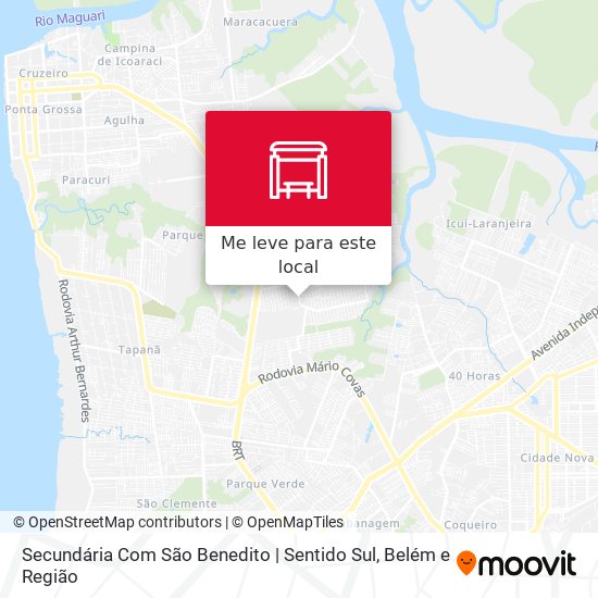 Secundária Com São Benedito | Sentido Sul mapa