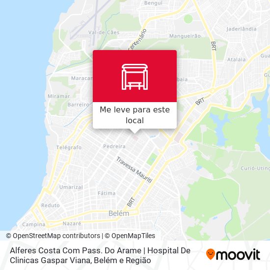 Alferes Costa Com Pass. Do Arame | Hospital De Clinicas Gaspar Viana mapa