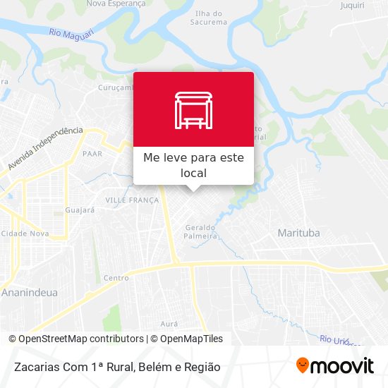 Zacarias Com 1ª Rural mapa