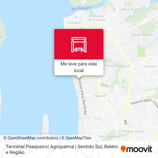 Terminal Pesqueiro| Agropalma | Sentido Sul mapa