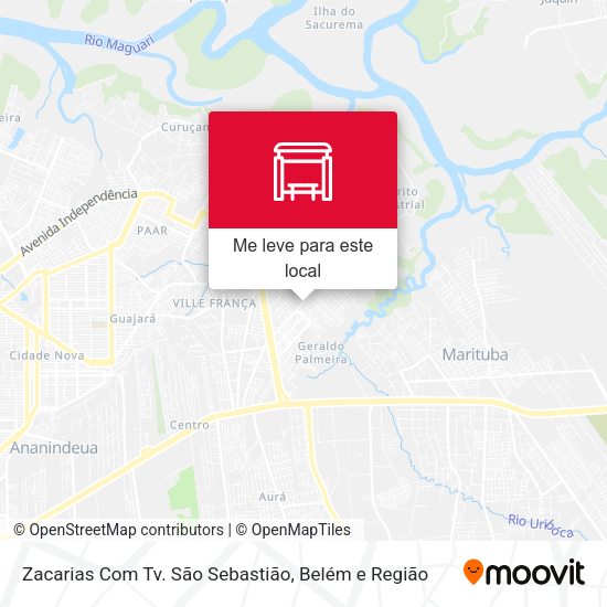 Zacarias Com Tv. São Sebastião mapa
