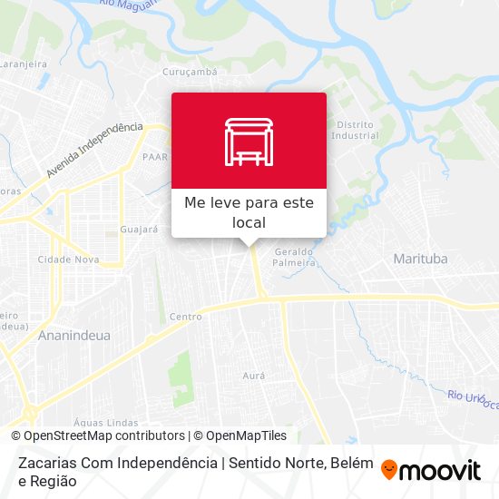 Zacarias Com Independência | Sentido Norte mapa