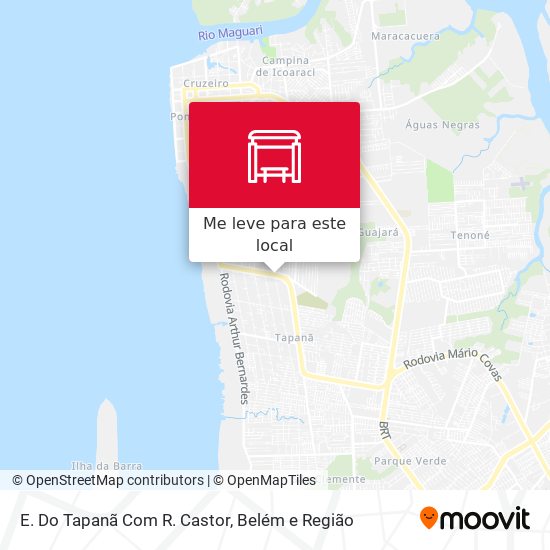E. Do Tapanã Com R. Castor mapa