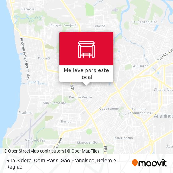 Rua Sideral Com Pass. São Francisco mapa