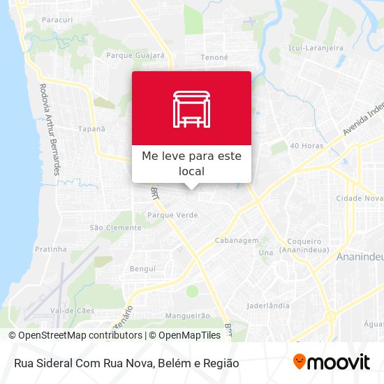 Rua Sideral Com Rua Nova mapa
