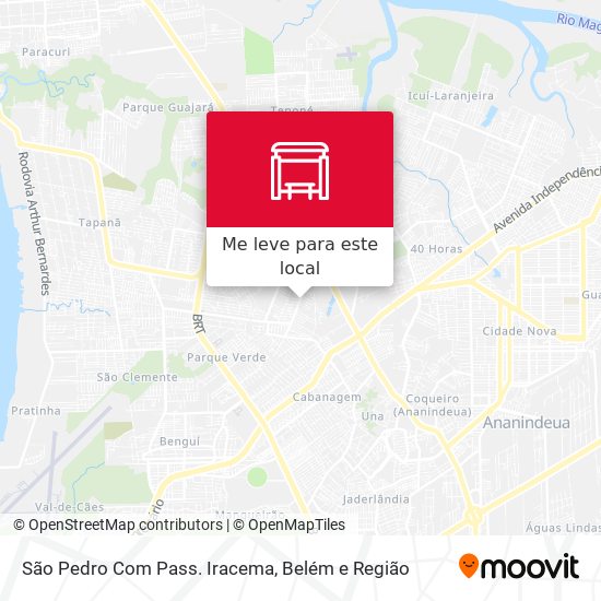 São Pedro Com Pass. Iracema mapa