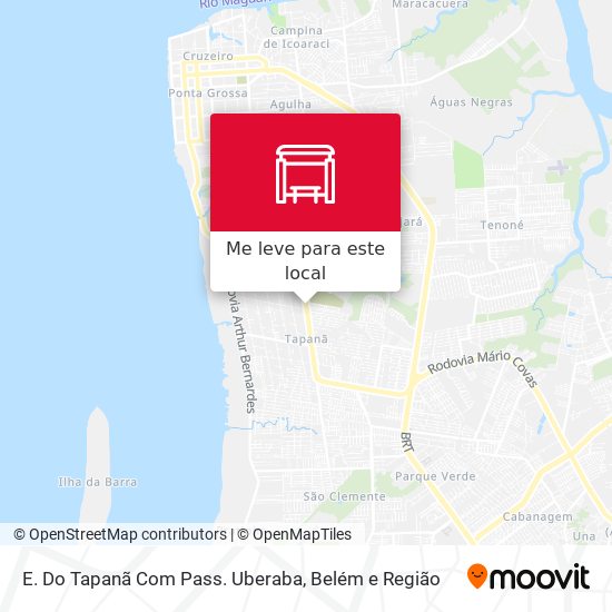 E. Do Tapanã Com Pass. Uberaba mapa