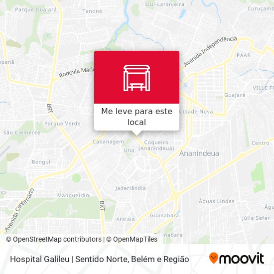 Hospital Galileu | Sentido Norte mapa