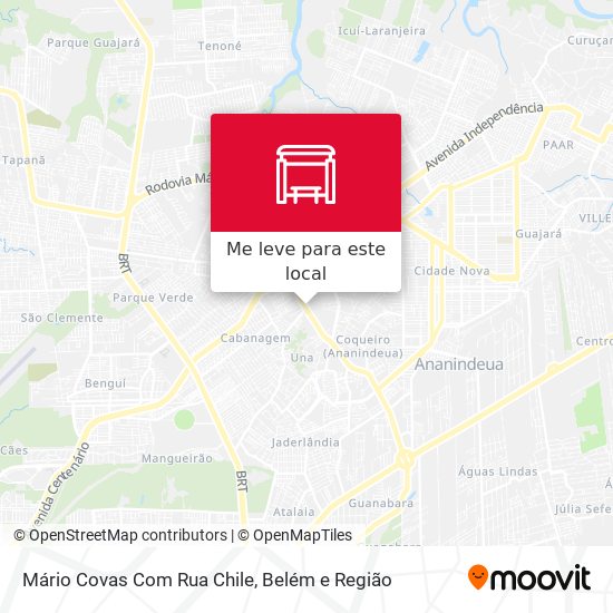 Mário Covas Com Rua Chile mapa