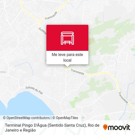 Terminal Pingo D'Água (Sentido Santa Cruz) mapa