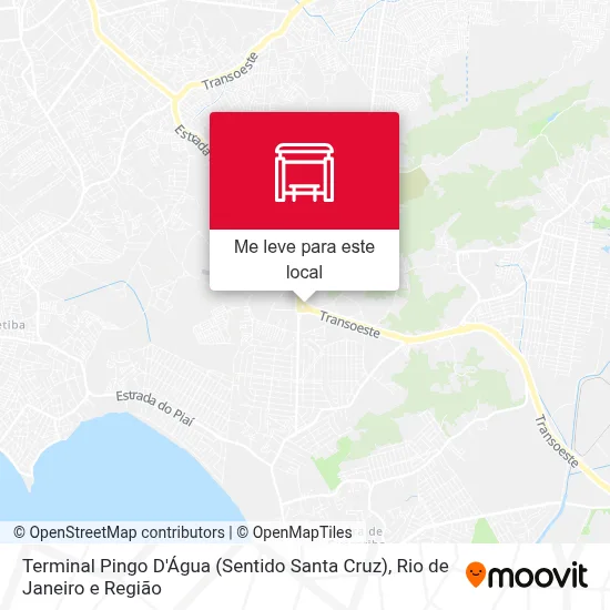 Terminal Pingo D'Água (Sentido Santa Cruz) mapa