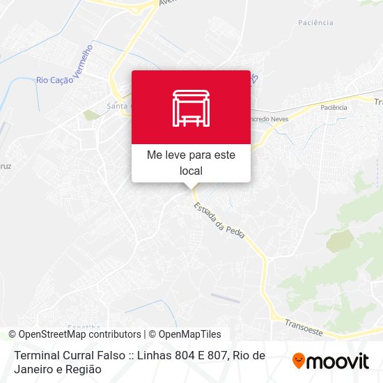 Terminal Curral Falso :: Linhas 804 E 807 mapa