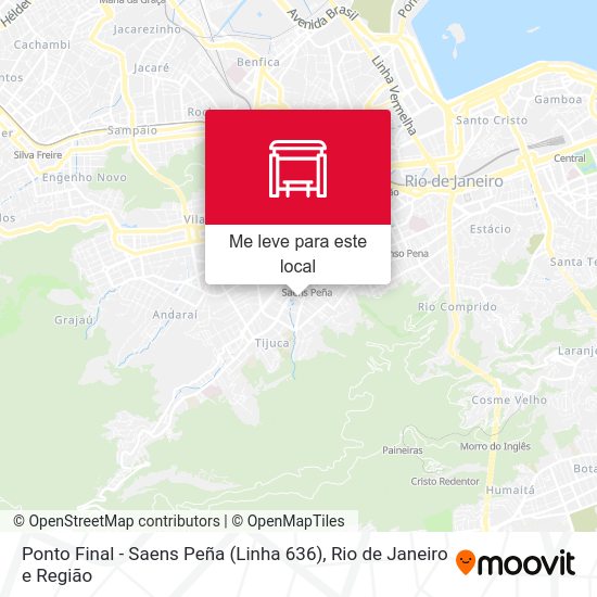 Ponto Final - Saens Peña (Linha 636) mapa