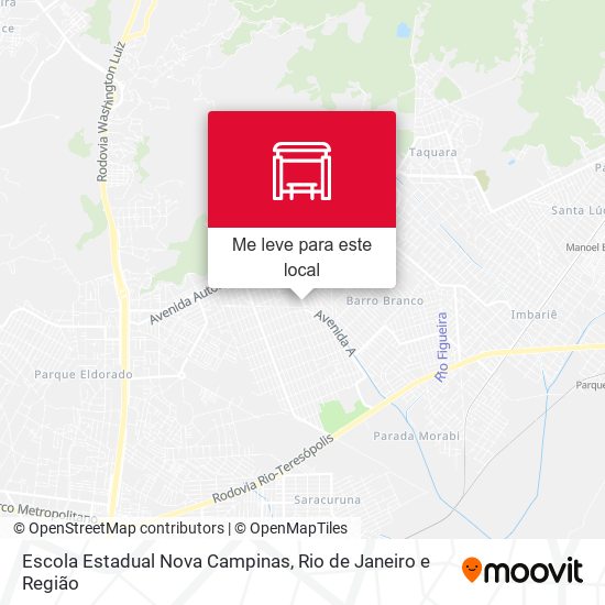Escola Estadual Nova Campinas mapa
