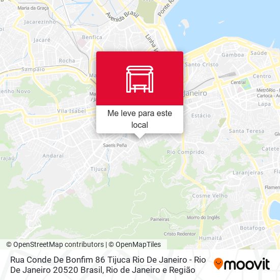 Rua Conde De Bonfim 86 Tijuca Rio De Janeiro - Rio De Janeiro 20520 Brasil mapa