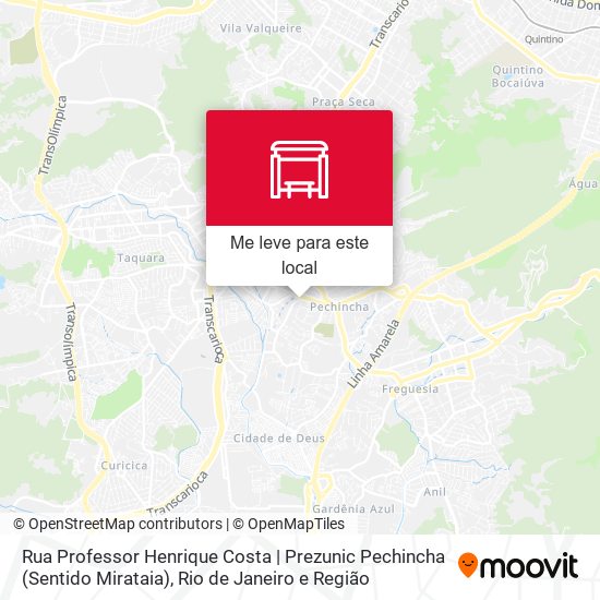 Rua Professor Henrique Costa | Prezunic Pechincha (Sentido Mirataia) mapa