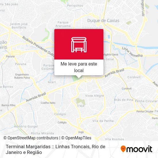 Terminal Margaridas :: Linhas Troncais mapa