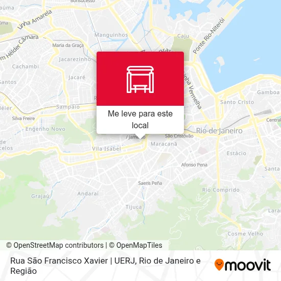 Rua São Francisco Xavier | UERJ mapa