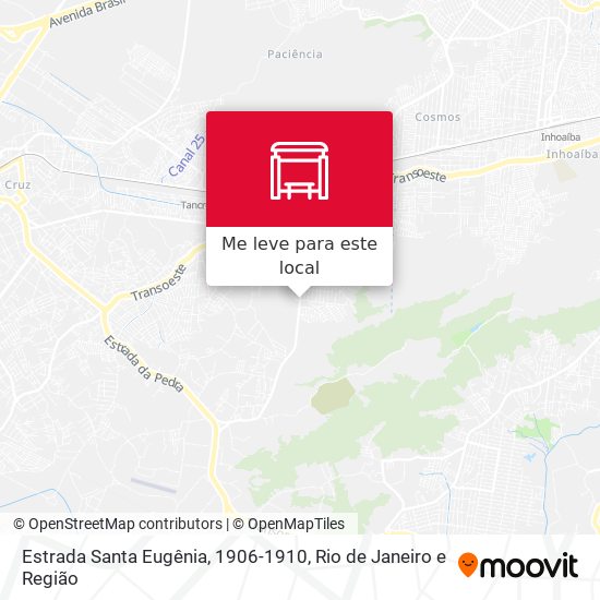 Estrada Santa Eugênia, 1906-1910 mapa