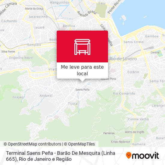 Terminal Saens Peña - Barão De Mesquita (Linha 665) mapa