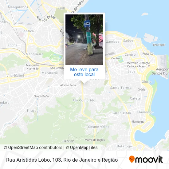 Rua Aristídes Lôbo, 103 mapa