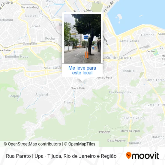 Rua Pareto | Upa - Tijuca mapa