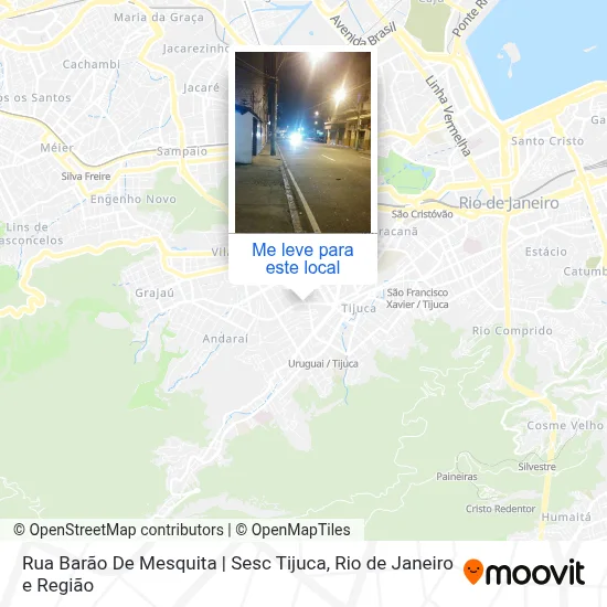 Rua Barão De Mesquita | Sesc Tijuca mapa