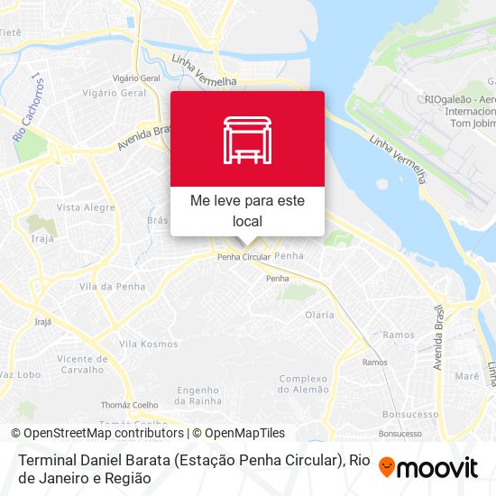 Terminal Daniel Barata (Estação Penha Circular) mapa