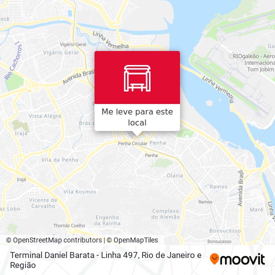 Terminal Daniel Barata - Linha 497 mapa