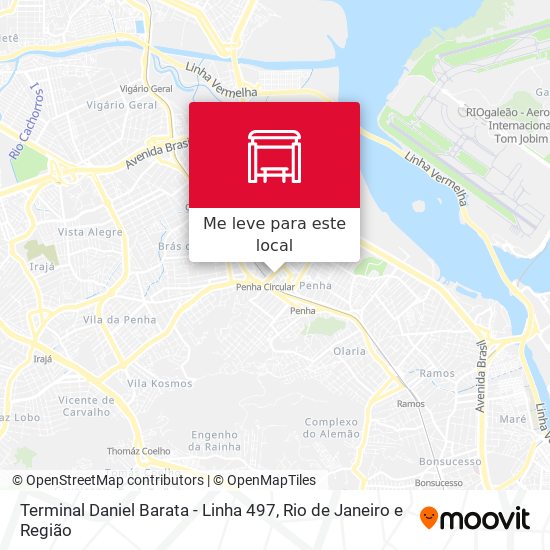 Terminal Daniel Barata - Linha 497 mapa