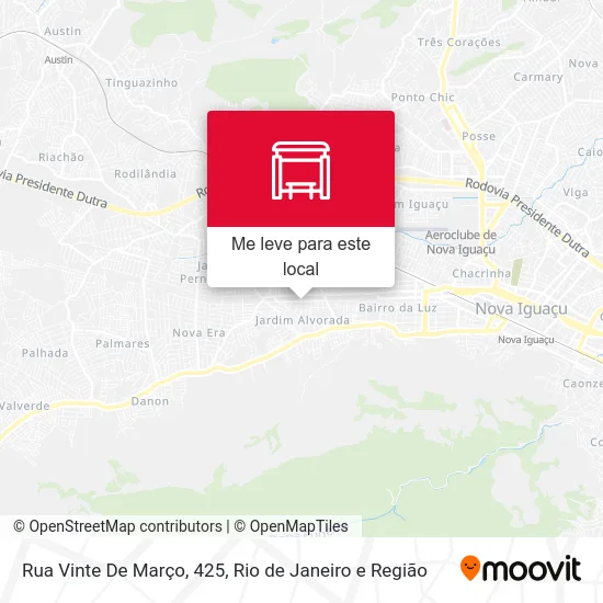 Rua Vinte De Março, 425 mapa
