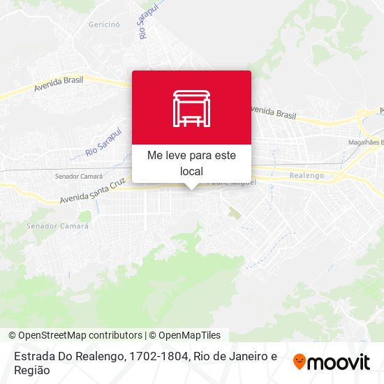 Estrada Do Realengo, 1702-1804 mapa