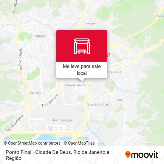 Ponto Final - Cidade De Deus mapa