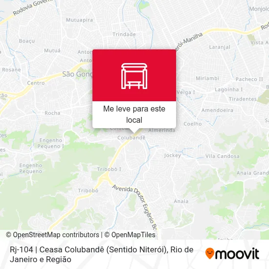 Rj-104 | Ceasa Colubandê (Sentido Niterói) mapa
