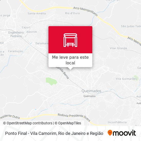Ponto Final - Vila Camorim mapa