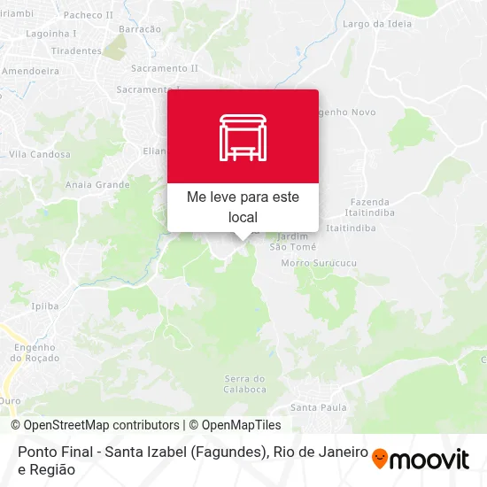 Ponto Final - Santa Izabel (Fagundes) mapa