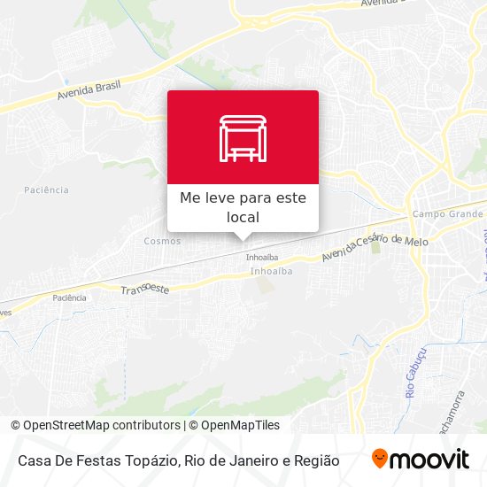 Casa De Festas Topázio mapa
