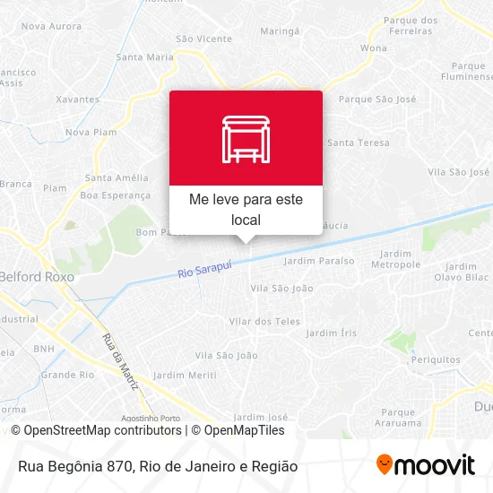 Rua Begônia 870 mapa