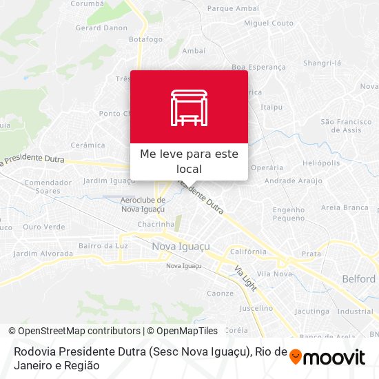 Rodovia Presidente Dutra (Sesc Nova Iguaçu) mapa