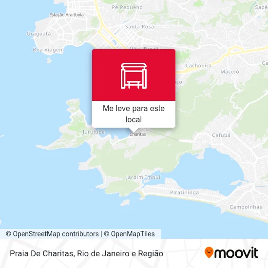 Praia De Charitas mapa