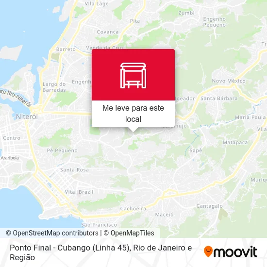 Ponto Final - Cubango (Linha 45) mapa