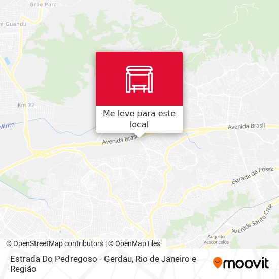 Estrada Do Pedregoso - Gerdau mapa