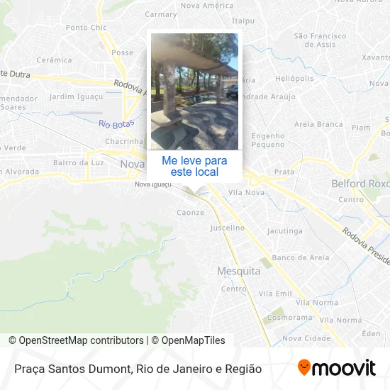 Praça Santos Dumont mapa
