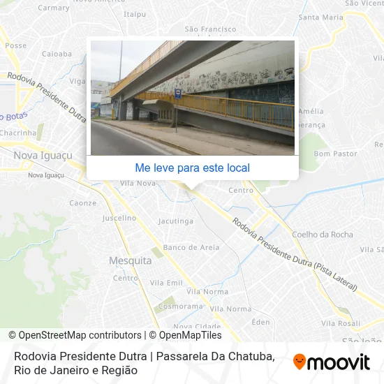 Rodovia Presidente Dutra | Passarela Da Chatuba mapa