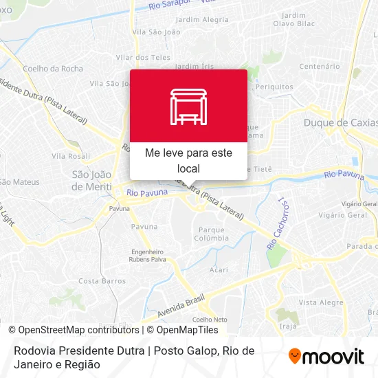 Rodovia Presidente Dutra | Posto Galop mapa