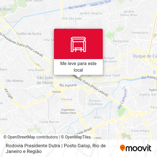 Rodovia Presidente Dutra | Posto Galop mapa